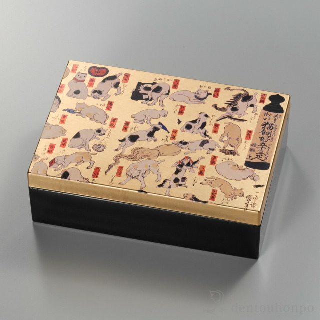 新品！作家もの！金箔！美しい越前塗！市松模様のお重、定価5万円！和洋折衷◎ 新品！作家もの！金箔！美しい越前塗！市松模様のお重、定価5万円